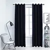 Image de Vidaxl Rideaux Occultants Avec Anneaux 2 Pcs Velours Noir 140x225 Cm