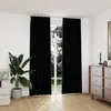 Image de Vidaxl Rideaux Occultants Avec Crochets 2 Pcs Velours Noir 140x245 Cm