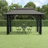 Image de Vidaxl Rideaux Occultants Et Anneaux 2pcs Velours Anthracite 140x225cm