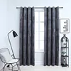 Image de Vidaxl Rideaux Occultants Et Anneaux 2pcs Velours Anthracite 140x245cm