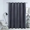 Image de Vidaxl Rideau Occultant Et Anneaux MÃ©tal Velours Anthracite 290x245 Cm