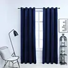 Image de Vidaxl Rideaux Occultants Et Anneaux 2pcs Velours Bleu FoncÃ© 140x175cm