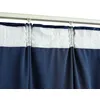 Image de Rideaux occultants et crochet 2pcs Velours Bleu foncÃ© 140x225cm