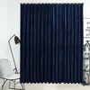 Image de Vidaxl Rideau Occultant Avec Crochets Velours Bleu FoncÃ© 290x245 Cm