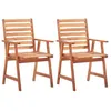 Image de Chaises De Salle Ã Manger D'extÃ©rieur 2pcs Bois D'acacia Massif