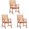 Image de Chaises De Salle Ã Manger D'extÃ©rieur 3 Pcs Acacia Massif