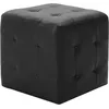 Image de 2 pcs Poufs Noir 30 x 30 x 30 cm Similicuir
