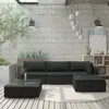 Image de Salon De Jardin 5 Pcs Avec Coussins RÃ©sine TressÃ©e Noir