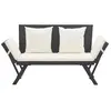 Image de Salons de jardin VidaXL  Banc de jardin  176 cm Noir Résine tressée convertible P31600780