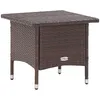 Image de Vidaxl Table Ã ThÃ© Marron 50x50x47 Cm RÃ©sine TressÃ©e