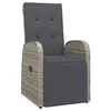 Image de Transats VidaXL  Fauteuil inclinable  Résine tressée Gris P31600416