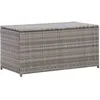 Image de Vidaxl BoÃ®te De Rangement De Jardin RÃ©sine TressÃ©e 100x50x50 Cm Gris