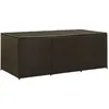 Image de Vidaxl BoÃ®te De Rangement De Jardin RÃ©sine TressÃ©e 180x90x75 Cm Marron