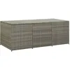 Image de Vidaxl BoÃ®te De Rangement De Jardin RÃ©sine TressÃ©e 180x90x70 Cm Gris