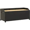 Image de Vidaxl Banc De Rangement De Jardin 120 Cm RÃ©sine TressÃ©e Noir
