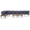 Image de Salon De Jardin 8 Places Avec Coussins Bois D'acacia Solide Durable Mobilier De Patio