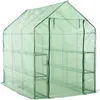 Image de Vidaxl Serre De Plain-Pied Avec 12 ÃtagÃ¨res Acier 143x214x196 Cm