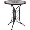 Image de vidaXL Table de bistro mosaÃ¯que Gris 61 cm CÃ©ramique