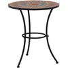 Image de vidaXL Table de bistro mosaÃ¯que Orange/gris 60 cm CÃ©ramique