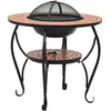 Image de vidaXL Table de foyer mosaÃ¯que Terre cuite 68 cm CÃ©ramique