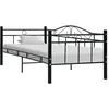 Image de vidaXL Cadre de lit de repos sans matelas Noir MÃ©tal 90x200cm