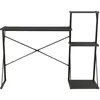 Image de Bureau Avec ÃtagÃ¨re Noir 116x50x93 Cm