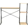 Image de Bureau Avec ÃtagÃ¨re Noir Et ChÃªne 116x50x93 Cm