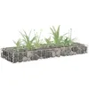 Image de Vidaxl Lit SurÃ©levÃ© Ã Gabion Acier GalvanisÃ© 90x30x10 Cm
