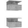 Image de vidaXL Tables de chevet flottantes 2 pcs Gris bÃ©ton 40x31x27 cm AgglomÃ©rÃ©