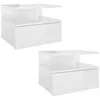Image de vidaXL Tables de chevet 2 pcs Blanc brillant 40x31x27 cm AgglomÃ©rÃ©