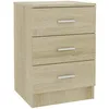 Image de Table de chevet avec 3 tiroirs ChÃªne Sonoma 38 x 35 x 56 cm Bois