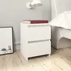 Image de vidaXL Tables de chevet 2 pcs Blanc 30x30x40 cm Bois d'ingÃ©nierie