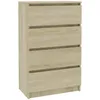 Image de vidaXL Buffet ChÃªne sonoma 60x35x98,5 cm AgglomÃ©rÃ©