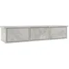 Image de Vidaxl EtagÃ¨re Murale Avec Tiroirs Gris BÃ©ton 88x26x18,5 Cm AgglomÃ©rÃ©