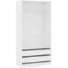 Image de vidaXL Garde-robe Blanc 100x50x200 cm Bois d'ingÃ©nierie
