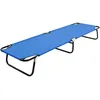 Image de Vidaxl Chaise Longue Pliable Bleu Acier
