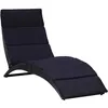 Image de Transat Avec Coussin RÃ©sine TressÃ©e Noir