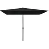Image de vidaXL Parasol avec mÃ¢t en mÃ©tal 300 x 200 cm Noir