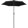 Image de Vidaxl Parasol Noir 200x211 Cm Aluminium