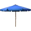 Image de Vidaxl Parasol D'extÃ©rieur Avec MÃ¢t En Bois 330 Cm Bleu AzurÃ©