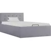 Image de Cadre de lit Ã  stockage hydraulique Gris clair Tissu - VidaXL