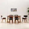 Image de Vidaxl Chaises De Salle Ã  manger 6 Pcs Gris Bois CourbÃ© Et Tissu