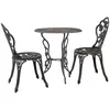 Image de Vidaxl Salon De Bistro 3 Pcs Aluminium CoulÃ©