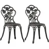 Image de Vidaxl Chaises De Bistro Lot De 2 Bronze Aluminium CoulÃ©