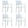 Image de Vidaxl Chaises De Jardin 4 Pcs Blanc Plastique Aspect De Rotin