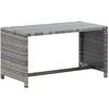 Image de Table basse Anthracite 70x40x38 cm RÃ©sine tressÃ©e - vidaXL