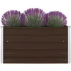 Image de JardiniÃ¨re 100 X 100 X 45 Cm Acier GalvanisÃ© Marron