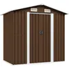 Image de Vidaxl Abri De Stockage Pour Jardin Marron 204x132x186 Cm Acier