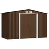 Image de Vidaxl Abri De Stockage Pour Jardin Marron 257x205x178 Cm Acier