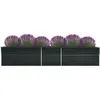 Image de Lit SurÃ©levÃ© De Jardin Acier GalvanisÃ© 400x80x77 Cm Anthracite